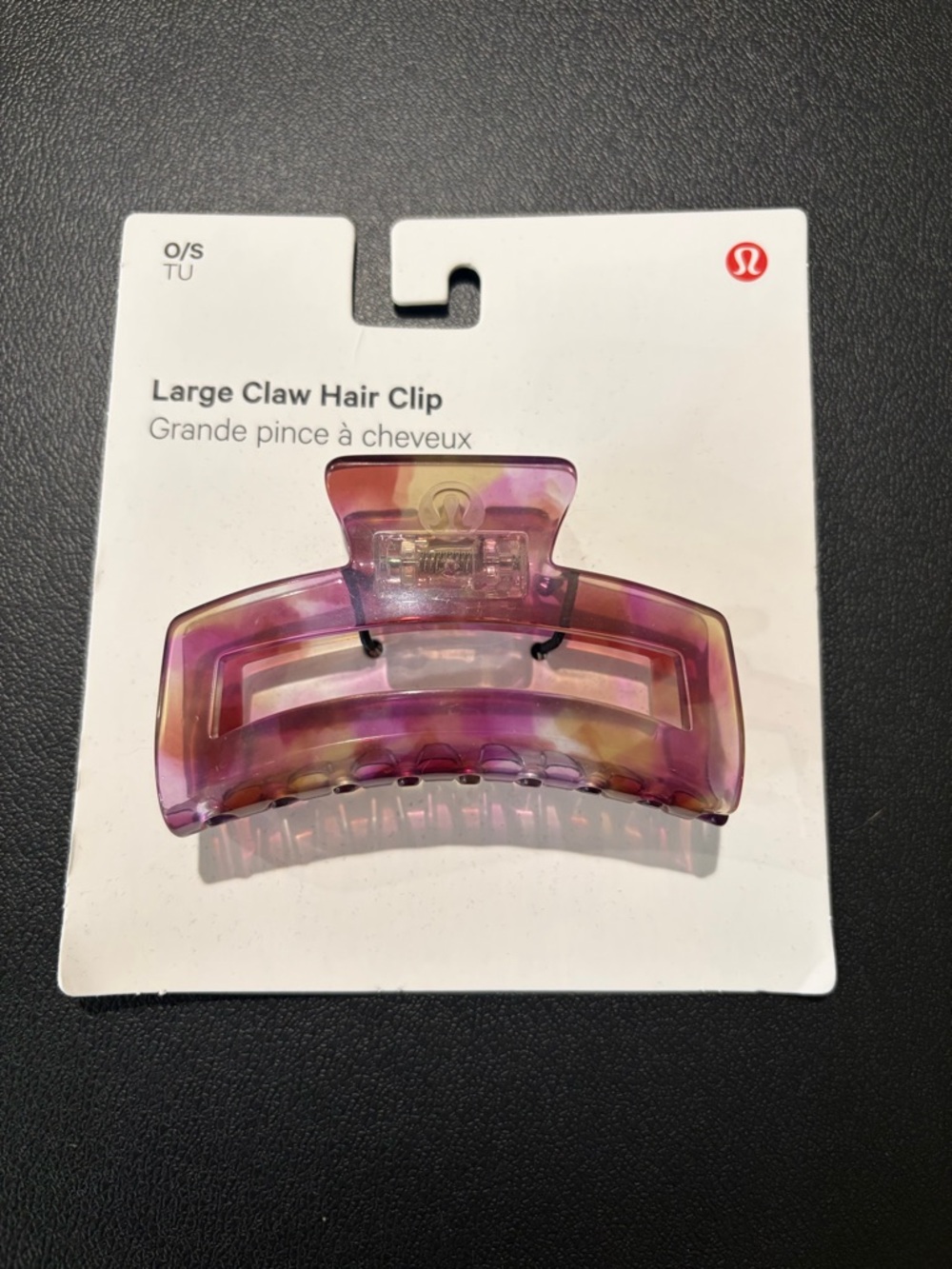 lululemon athletica Pink Purple Marbled Hair Claw Clip - Picture 2 of 3
